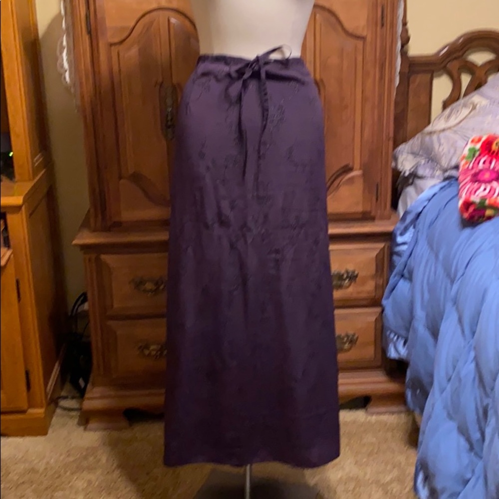 Purple Ankle-Length Skirt